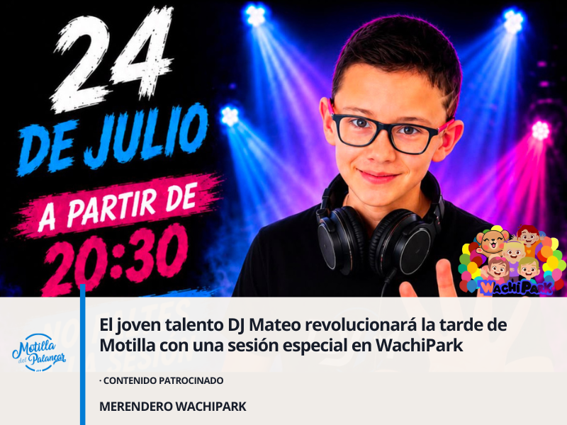 El joven talento DJ Mateo revolucionará la tarde de Motilla con una sesión especial en WachiPark - imagen 1