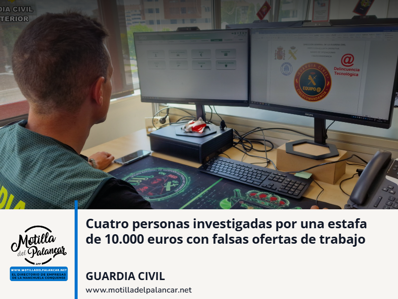 Cuatro personas investigadas por una estafa de 10.000 euros con falsas ofertas de trabajo - imagen 1