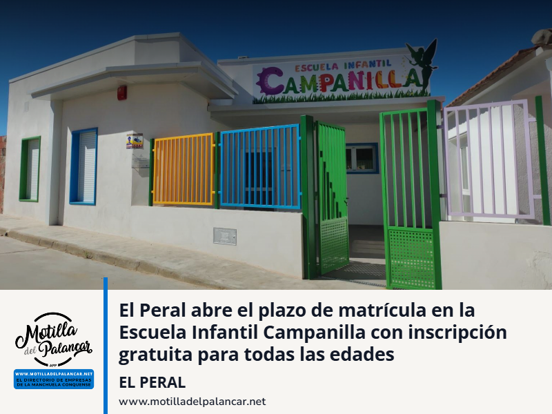 El Peral abre el plazo de matrícula en la Escuela Infantil Campanilla con inscripción gratuita para todas las edades - imagen 1