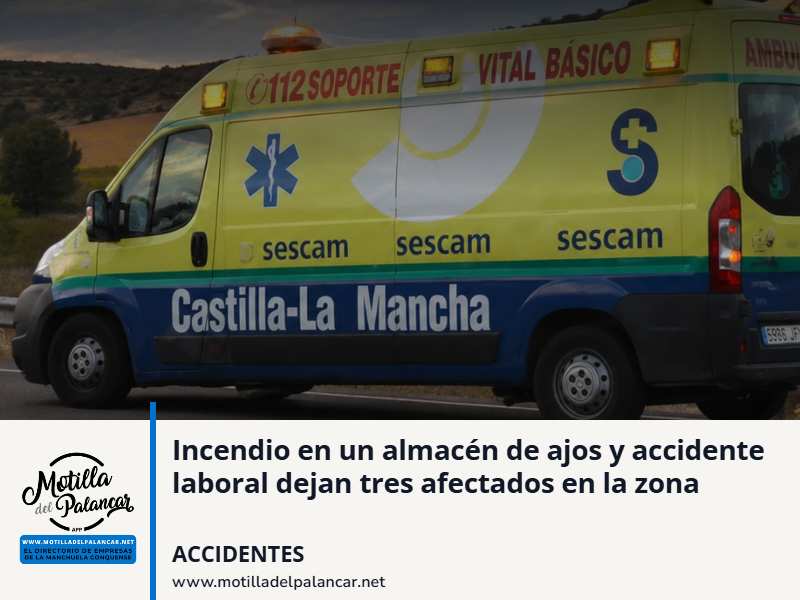 Incendio en un almacén de ajos y accidente laboral dejan tres afectados en la zona - imagen 1