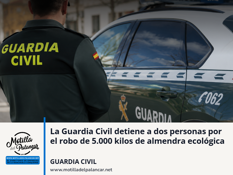 La Guardia Civil detiene a dos personas por el robo de 5.000 kilos de almendra ecológica - imagen 1