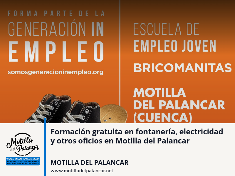 Formación gratuita en fontanería, electricidad y otros oficios en Motilla del Palancar - imagen 1