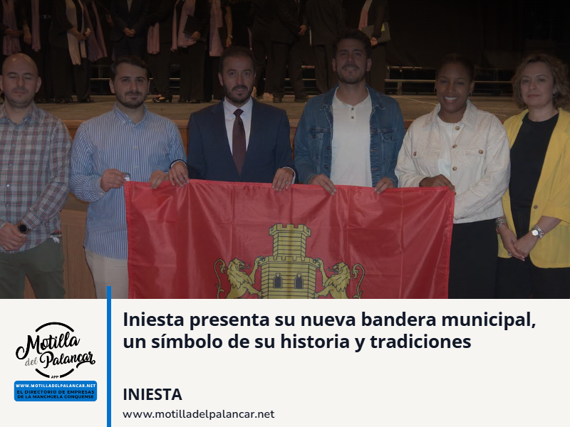 Iniesta presenta su nueva bandera municipal, un símbolo de su historia y tradiciones - imagen 1