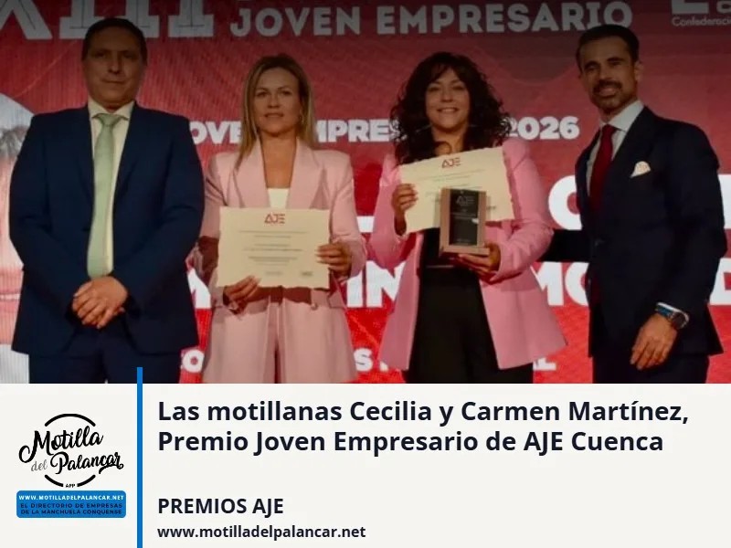 Las motillanas Cecilia y Carmen Martínez, Premio Joven Empresario de AJE Cuenca - imagen 1