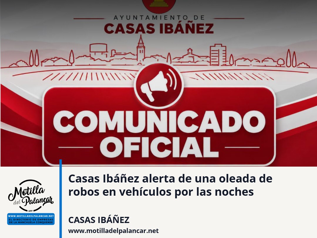 Casas Ibáñez alerta de una oleada de robos en vehículos por las noches - imagen 1