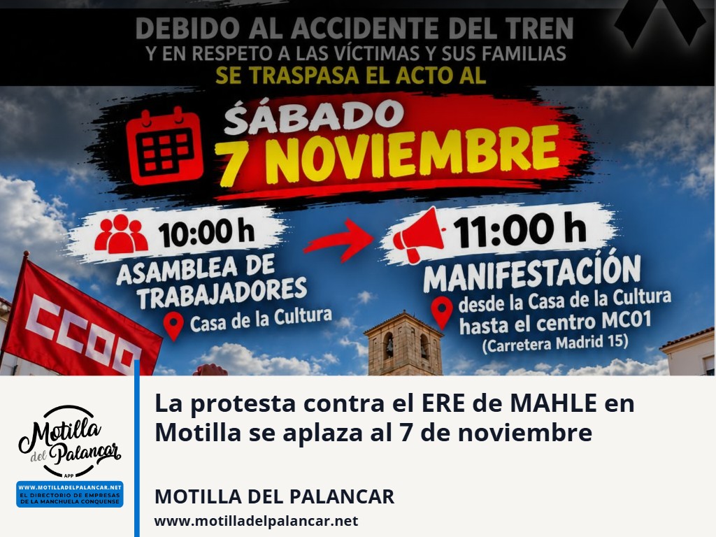 La protesta contra el ERE de MAHLE en Motilla se aplaza al 7 de noviembre - imagen 1