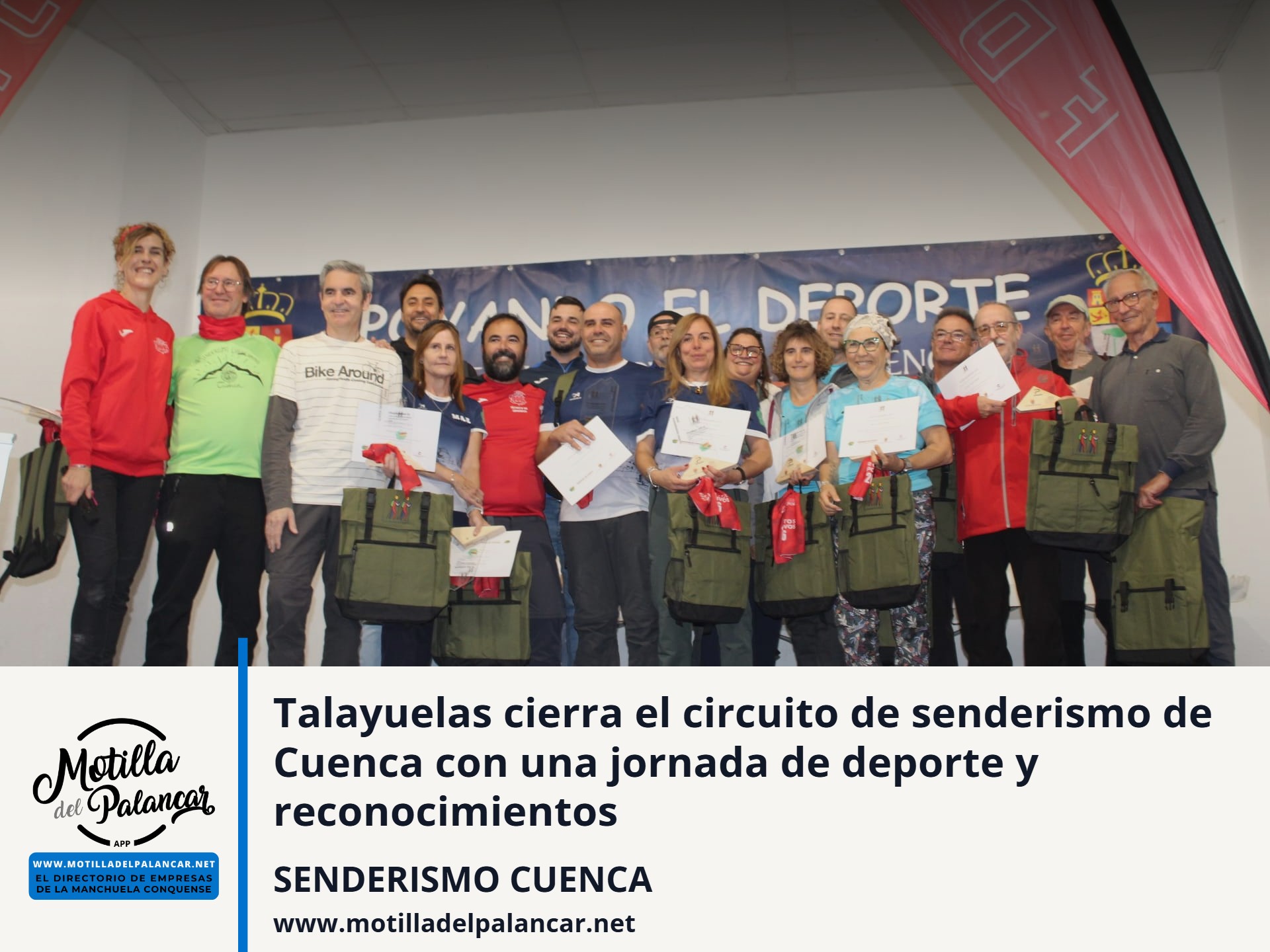Talayuelas cierra el circuito de senderismo de Cuenca con una jornada de deporte y reconocimientos - imagen 1